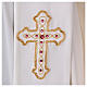 White stole with handmade embroidery in wool Monastero Montesole s2