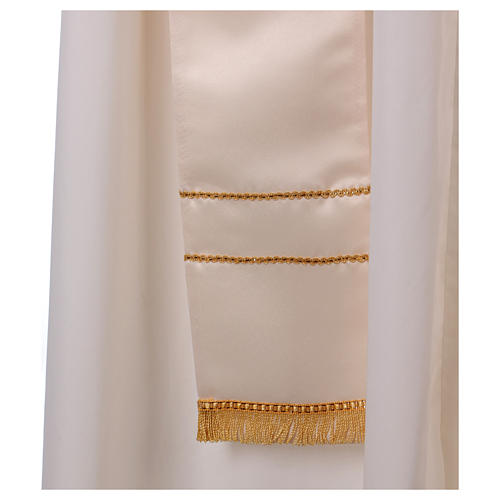 Priest stole with handmade embroidery in silk blend Monastero Montesole 3