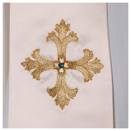 Étole sacerdotale brodée main mélange soie Monastère Montesole 2