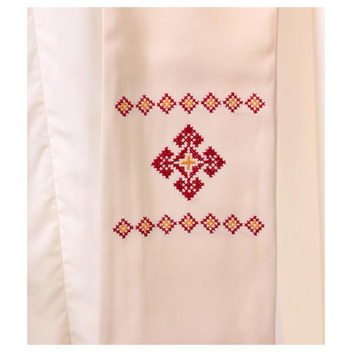 Priest stole in wool embroidered by hand Monastero Montesole 2