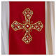 Stole in wool red colour embroidered by hand- Monastero Montesole s2