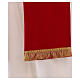 Stola in lana ricamata a mano rosso - Monastero Montesole s3