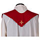Red priest stole in silk blend hand-embroidered s4
