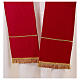 Red clergy stole in silk hand-embroidered s3