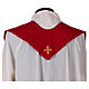 Red clergy stole in silk hand-embroidered s4