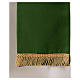 Estola verde pura lana bordada a mano Monasterio Montesole s3