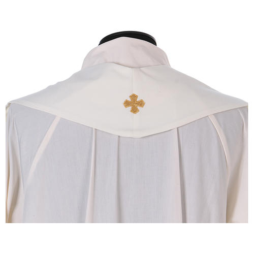 Priesterstola Vaticanstoff Kreuz und Blätter 4