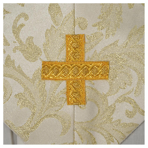 Römische Stola aus Damast mit goldenen Kreuz 5