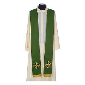 Cross and stones priest stole with fringe