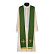 Cross and stones priest stole with fringe s2