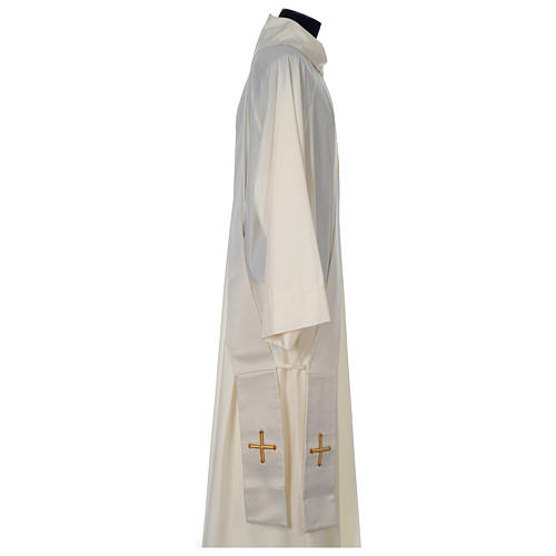 White deacon stole with red stones, limited edition 4