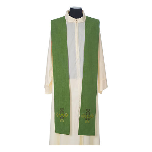 Priest stole with modern Cross, squares 2
