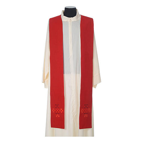 Priest stole with modern Cross, squares 3