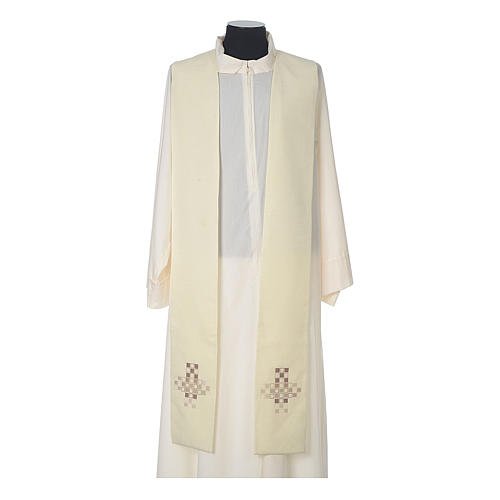 Priest stole with modern Cross, squares 4
