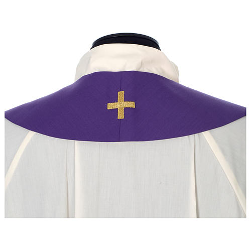 IHS wool priest stole with gold motif embroidery 8