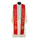 IHS wool priest stole with gold motif embroidery s3