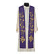 IHS wool priest stole with gold motif embroidery s5
