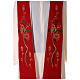 Machine embroidered polyester stole with fringe Gamma s5