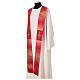 Stole in wool and lurex with machine-embroidered cross and stripes Gamma s10