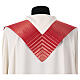 Stole in wool and lurex with machine-embroidered cross and stripes Gamma s12