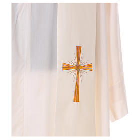 Estolas: Estola Bordada Cruzes Douradas 100% Poliéster Estolas: Estola Bordada Cruzes Douradas 100% Poliéster