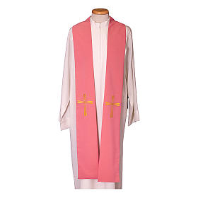 Stole: Stola 100% poliestere con ricamo a macchina Stole: Stola 100% poliestere con ricamo a macchina