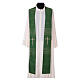 Stole in polyester and lurex with hand embroidered cross Gamma s3