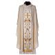 Chasuble in pure wool with embroidery on gallon, gold Gamma s1