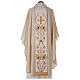 Chasuble in pure wool with embroidery on gallon, gold Gamma s4