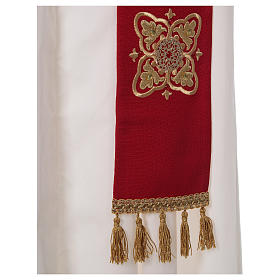 Priest stoles and Deacon stoles: Stole with embroidery and golden fringes