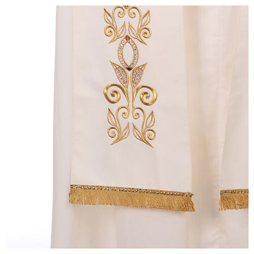 Stole 100% polyester, machine embroidered, cross and elaborate patterns Gamma 5