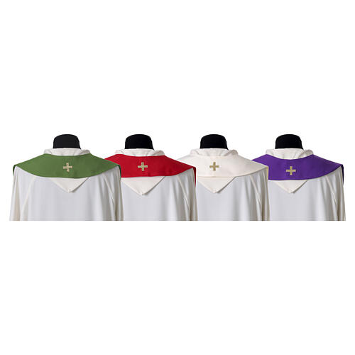Stole 100% polyester, machine embroidered, cross and elaborate patterns Gamma 12