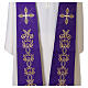 Étole 100% polyester brodée à la machine croix et décorations Gamma s9