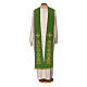 Stole 100% polyester machine embroidered with cross and golden decorations Gamma s1