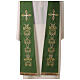 Stole 100% polyester machine embroidered with cross and golden decorations Gamma s2