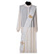 Diaconal stole with in polyester, ivory s1