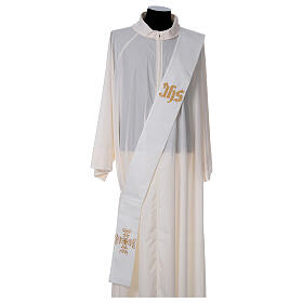 Deacon stole in polyester ivory