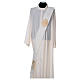 Diaconal stole with IHS symbol in polyester, ivory s1