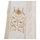 Diaconal stole with IHS symbol in polyester, ivory s3