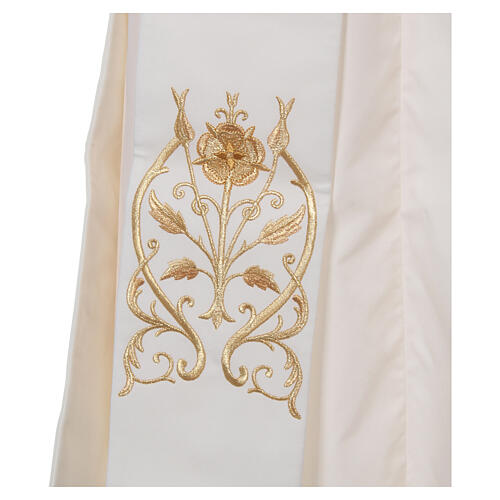 Deacon IHS stole in ivory polyester 3