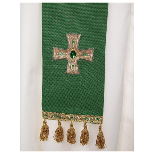 Stole with fringe and cross 2
