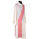 Pink deacon stole, 100% polyester, lamp and cross s3