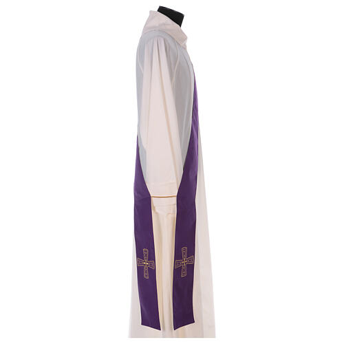 Reversible stole, 100% polyester, with cross Gamma 3