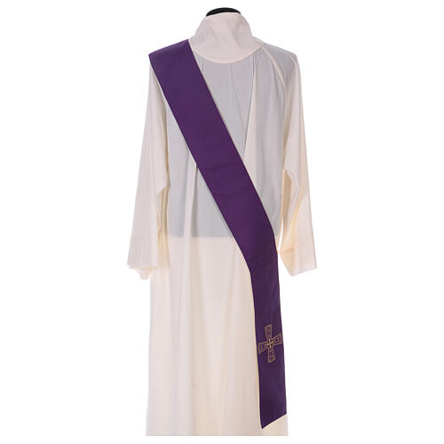 Reversible stole, 100% polyester, with cross Gamma 4