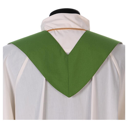 Reversible stole, 100% polyester, Chi-Rho Alpha and Omega Gamma 6