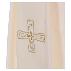 Diakonstola 100% Polyester goldenen bestickten Kreuz