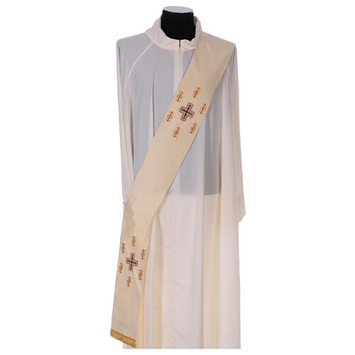 Stole with golden embroidery 100% silk Gamma 1