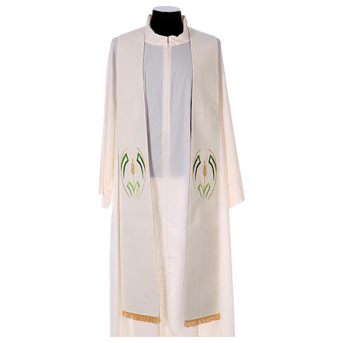 Reversible stole, 100% polyester, ear of wheat Gamma 3