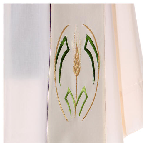 Reversible stole, 100% polyester, ear of wheat Gamma 4