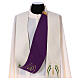 Reversible stole with wheat spike, 100% polyester Gamma s5